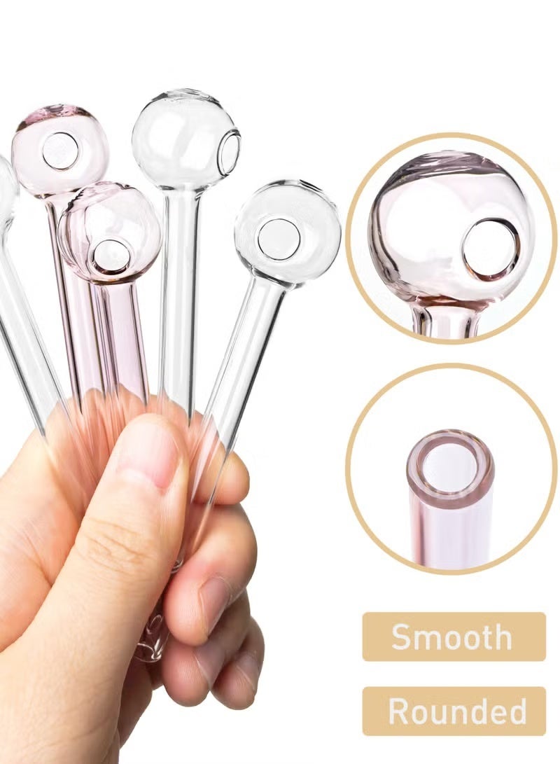10 Pack Breakproof Glass Straws, Clear Glass Straws, Durable Reusable Glass Straws with 3 Cleaning Brushes for Drinks, Herbs, Smoothies, Aromatherapy, 20cm - Image 4
